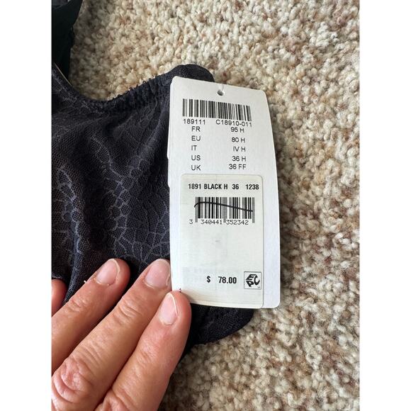 CHANTELLE GROUP Women's Bra size 36 H; Black w/ Underwire - Picture 8 of 8